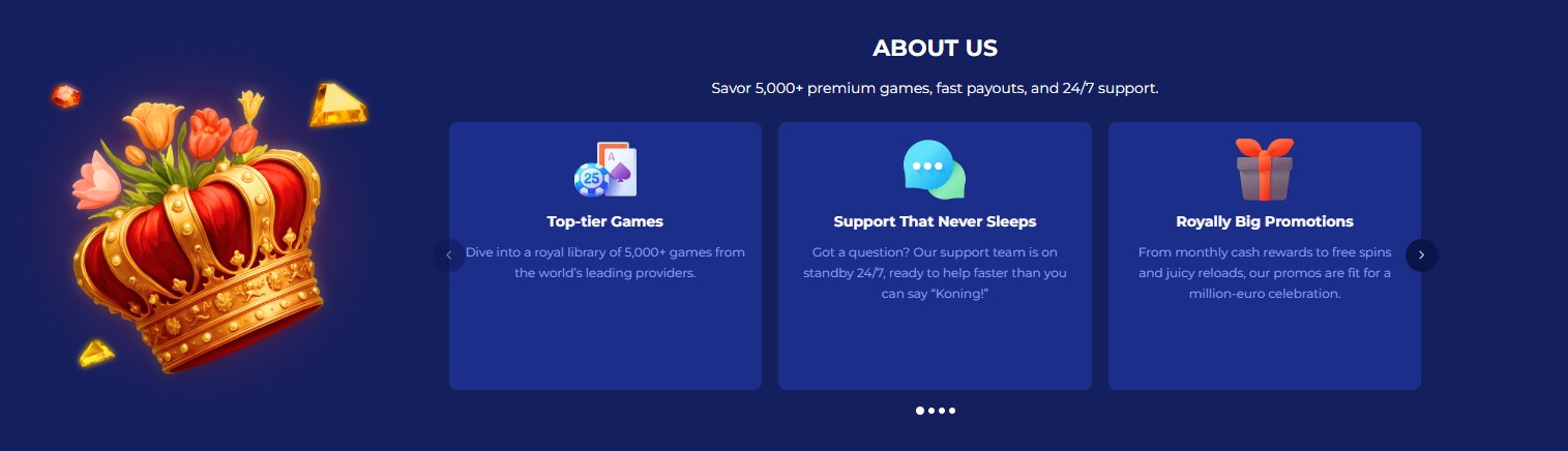 Koning biedt top-tier games, support en royally big promotions